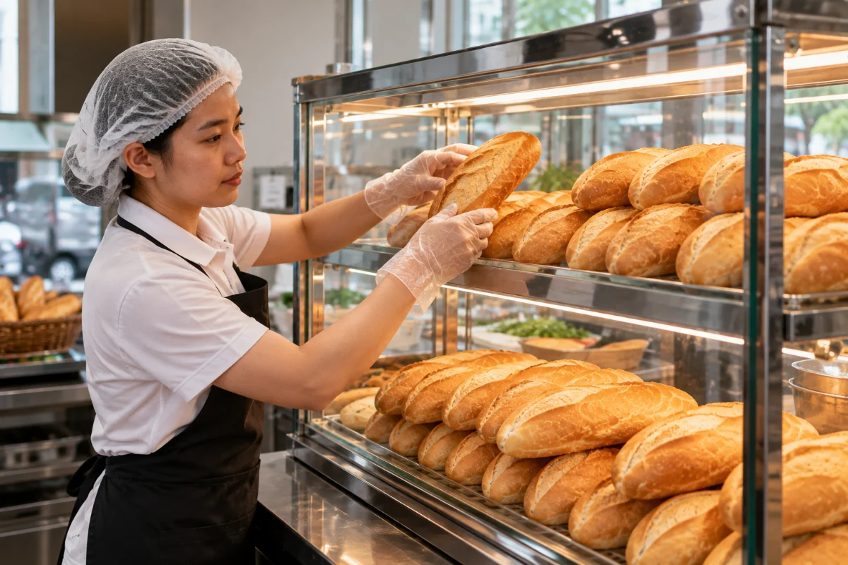 Vệ sinh an toàn thực phẩm quầy bánh mì