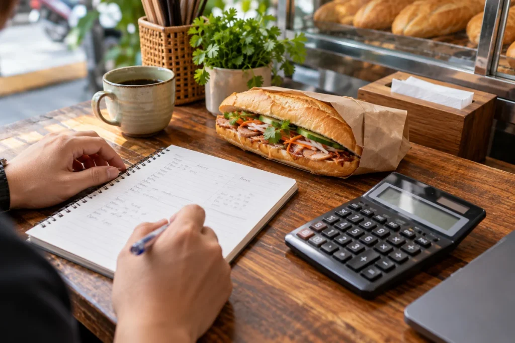Tính vốn mở tiệm bánh mì